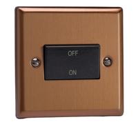 Varilight Fan Isolator Switch - Urban Brushed Bronze With Black Rocker, Xyfib.bz