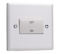 Varilight Fan Isolator Switch - Urban Chalk White With White Rocker, Xyfiw.cw