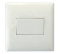 Varilight Fan Isolator Switch - Value Polar White With White Rocker, Xofiw