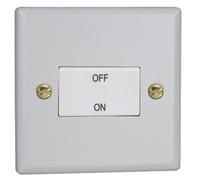 Varilight Fan Isolator Switch - Vogue Matt White With White Rocker, Xyfiw.mw