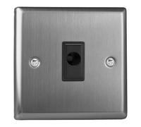 Varilight 16A Flex Outlet Plate Brushed Steel