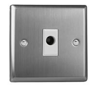 Varilight 16A Flex Outlet Plate Brushed Steel