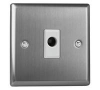 Varilight 16A Flex Outlet Plate Brushed Steel