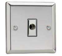 Varilight Flex Outlet Plate - Classic Mirror Chrome With Chrome Insert, Xcfod