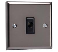 Varilight Flex Outlet Plate - Classic Pewter With Black Insert, Xrfob