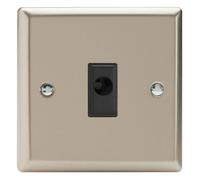 Varilight Flex Outlet Plate - Classic Satin With Black Insert, Xnfob