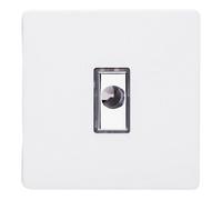 Varilight Flex Outlet Plate - Screwless Primed Ready To Paint With Chrome Insert, Xdyfos.pd
