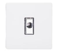 Varilight Flex Outlet Plate - Screwless Primed with Chrome Insert, XDYFOS.PD