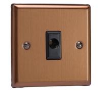 Varilight Flex Outlet Plate - Urban Brushed Bronze With Black Insert, Xyfob.bz