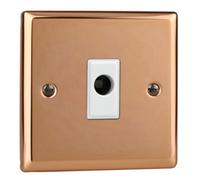 Varilight Flex Outlet Plate - Urban Polished Copper With White Insert, Xyfow.cu