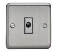 Varilight Flex Outlet Plate - Value Matt Chrome With Brushed Steel Insert, XSFOD