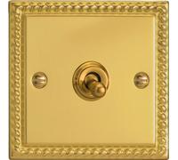 Varilight - Intermediate Classic Toggle Switch Georgian Brass - XGT7