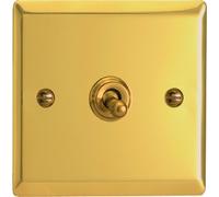 Varilight - Intermediate Classic Toggle Switch Victorian Brass - XVT7 by Varilight