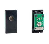 Varilight Isolated Co-Axial Tv Socket - Single Datagrid Space - Black