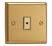 Varilight JBE101 V-Pro Multi-Point Dimmer, Classic Brushed Brass, 100w Max, 1-Gang, 1-Way