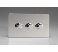 Varilight Jdcdp303S Leading & Trailing Edge 3 Gang Polished Chrome