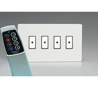 Varilight JDQE104S Dimmer Switch Premium White 4 Gang
