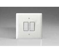 Varilight JOT102C Value Polar White 2 Gang V-Pro Multi-Way Touch Master LED Dimmer 0-100W
