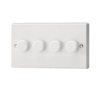 Varilight V-Pro 4 Gang 2-Way 4x120W Dimmer Switch - Classic White - JQDP254W