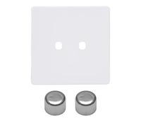 Varilight Matrix 2-Gang Single Plate Unpopulated Dimmer Kit. Screwless Primed and Ready to Paint