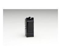 Varilight Powergrid Black 20Amp 1Way Double Pole Switch