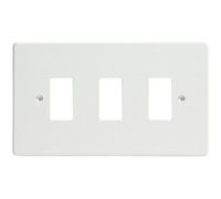 Varilight Powergrid Premium White Xdqpg3-P 3-Gang Grid Plate (Twin Plate)