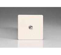 Varilight Primed Ready to Paint Flat Plate Screwless 1 Gang 10 Amp Toggle Switch