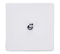 Varilight Primed Ready to Paint Flat Plate Screwless 1 Gang Intermediate 10 Amp Toggle Switch