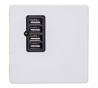 Varilight Quad Usb Charger - Screwless Primed Ready To Paint With Black Insert, Xdyu4Bs.pd