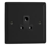 Varilight XYRP5AB.MB Urban Matt Black 1 Gang 5A Round Pin Plug Socket