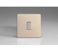 Varilight Satin Chrome Rocker Switch in Grey Varilight Grey