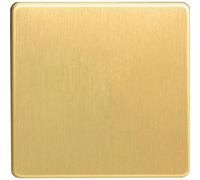Varilight Screwless Single Blank Plate (Single XDBSBS) - Brushed Brass