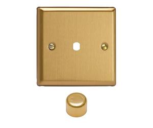 Varilight Single 1-Gang Matrix Kit For Rotary Dimmers (Modules available separately) Brushed Brass WB1