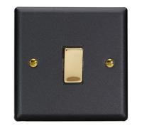 Varilight 1-Gang 20A Double Pole Rocker Switch Matt Black