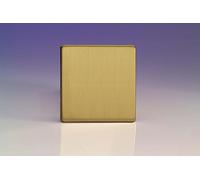 Varilight - 1G Blank Plate Dimension Screwless Brushed Brass - XDBSBS