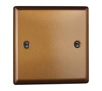 Varilight Single Blank Plate Brushed Bronze