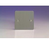 Varilight Single Blank Plate Brushed Steel
