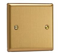 Varilight XBSB Single Blanking Plate, Classic Brushed Brass