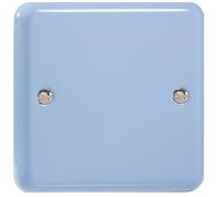 Varilight Single Blank Plate Duck Egg Blue