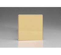 Varilight Single Blank Plate Polished Brass Xdvsbs