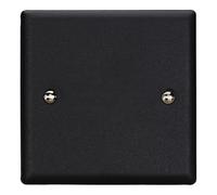 Varilight Single Blank Plate - Urban/Vogue Matt Black