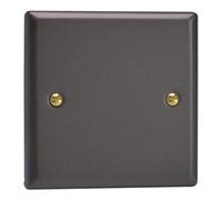 Varilight Single Blank Plate - Vogue Slate, Xysb.sl