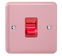 Varilight Single Cooker Switch - Lily Rose Pink With Red Insert, Xy45S.rp