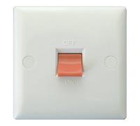 Varilight Single Cooker Switch - Value Polar White With White Insert, Xo45Sw