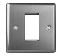 Varilight Single DataGrid Plate - Classic Brushed Steel