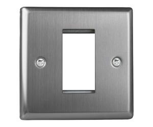 Varilight Single DataGrid Plate - Classic Brushed Steel