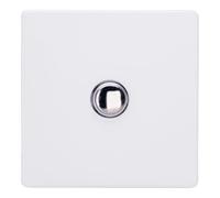 Varilight Single Impulse Light Switch 2-Way - Screwless Primed With Chrome Button, XDYP1S.PD