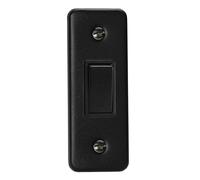 Varilight 1-Gang 10A 1- or 2-Way Rocker Architrave Switch Matt Black
