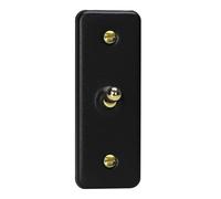 Varilight Single Light Switch 2-Way - Architrave Matt Black With Polished Brass Toggle