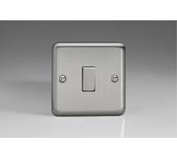 Varilight Classic 1 Gang Rocker Switch with Decorative Insert (Single XS7D) - Matt Chrome - XS7D